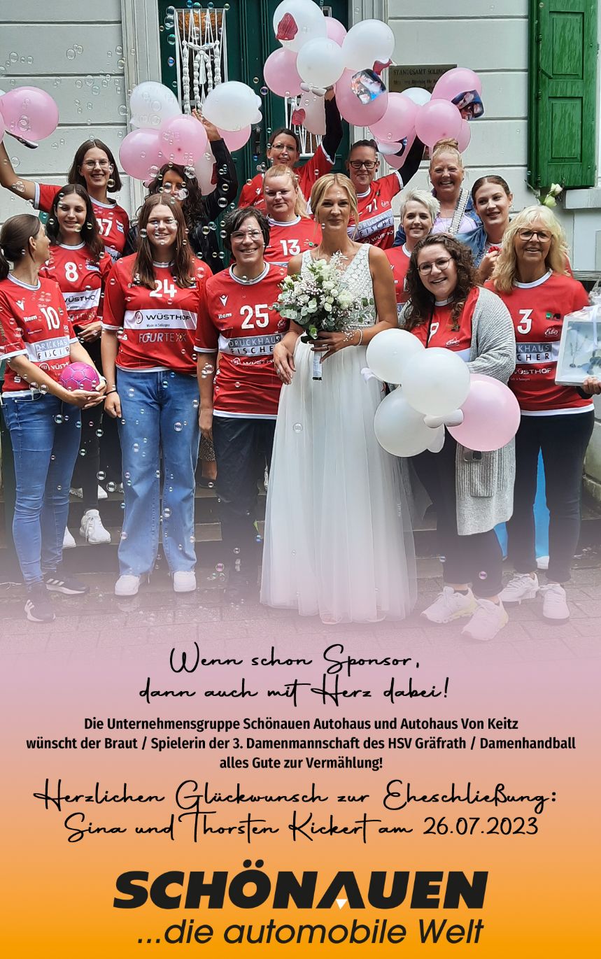 Sponsoring HSV Gräfrath Just married